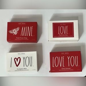 Rae Dunn Hand & Body Soap Bars Love Bee Mine Citrus Eucalyptus Flower Valentine